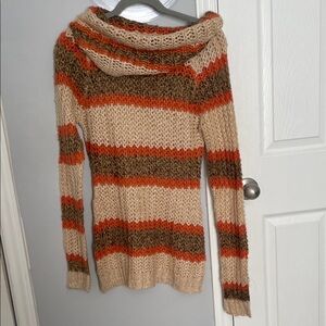 Ashley By 26 International Multicolor Striped Cowl Neck Sweater